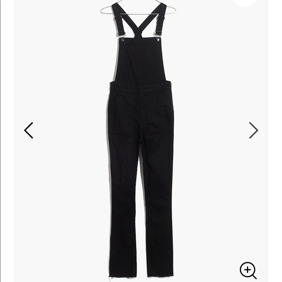 black skinny overalls